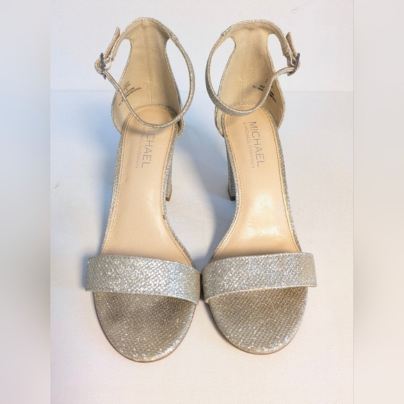 Michael By Shannon Stella Women Open Square Toe Block High Heel Ankle Strap Sz 8 - Picture 8 of 8